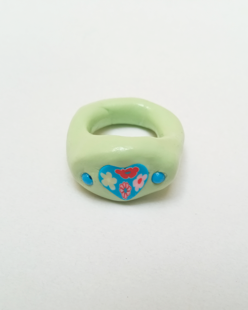 PSYCHEDELIC HEART RING