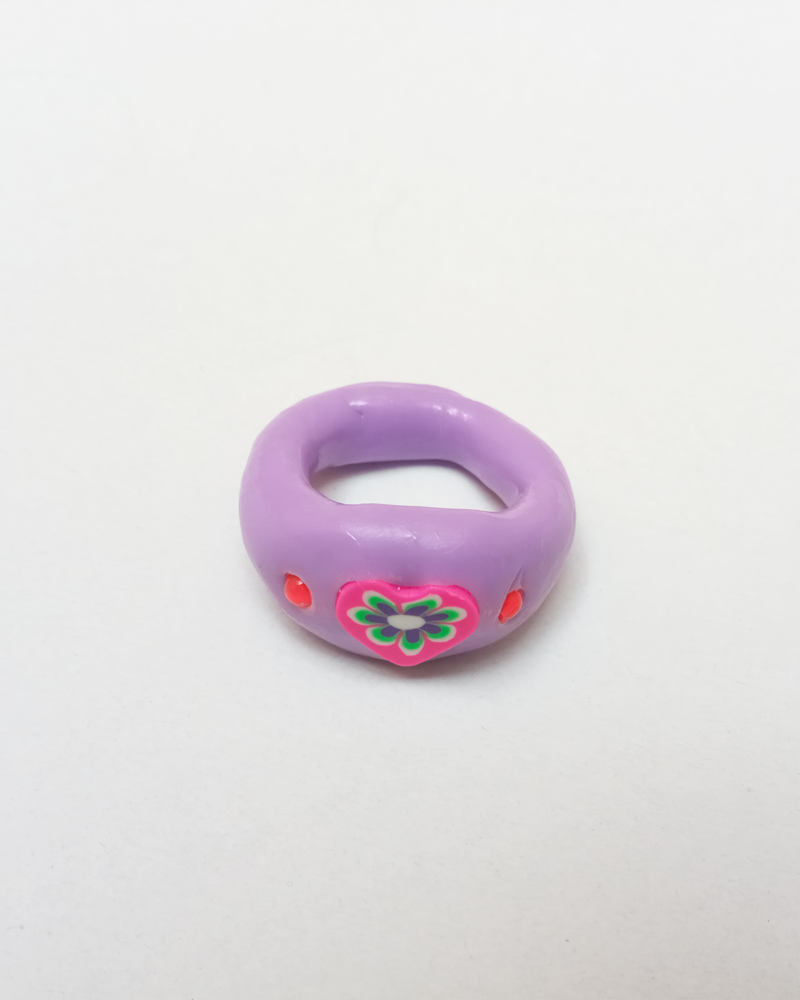 PSYCHEDELIC HEART RING