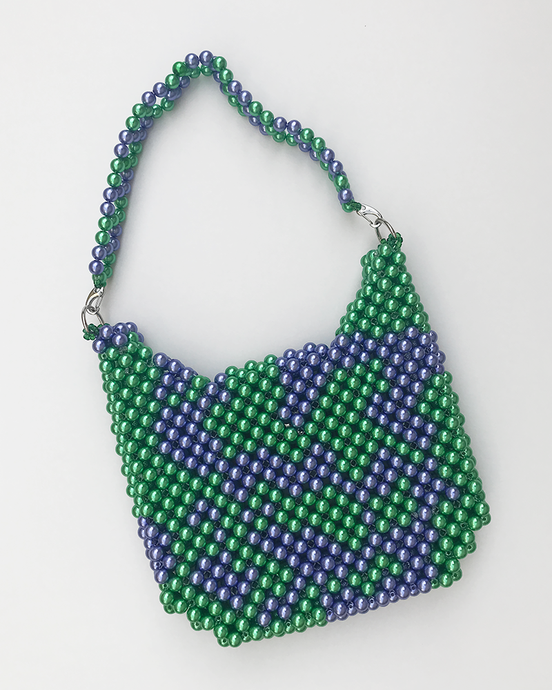 MIXED GREEN AND LILAC BAG