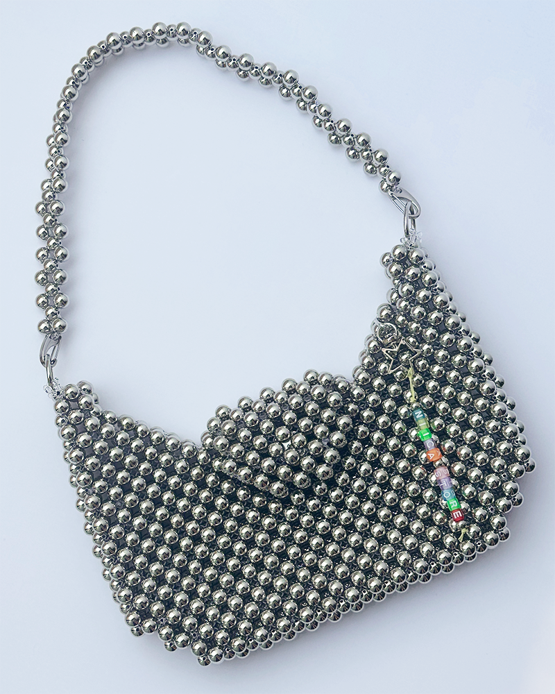 SILVER CROISSANT BAG