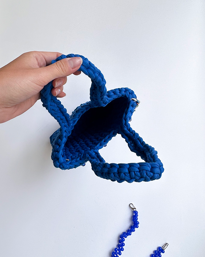 NIICA X M.PAZ – CROCHET BLUE BAG