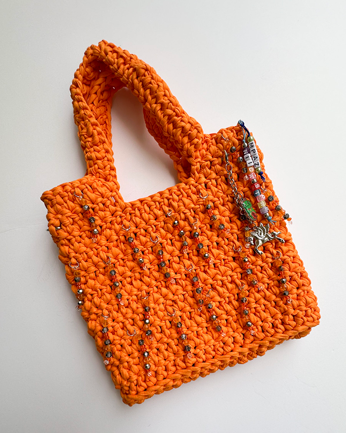 NIICA X M.PAZ – CROCHET ORANGE BAG