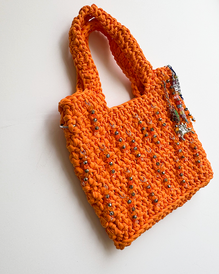 NIICA X M.PAZ – CROCHET ORANGE BAG