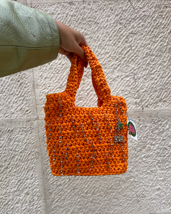 NIICA X M.PAZ – CROCHET ORANGE BAG