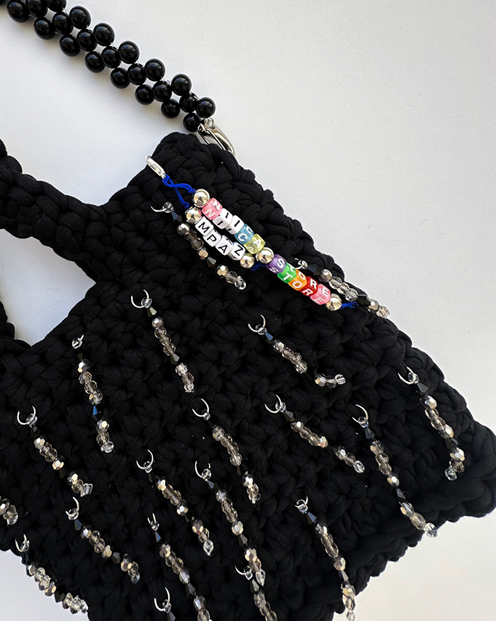 NIICA X M.PAZ – CROCHET BLACK BAG