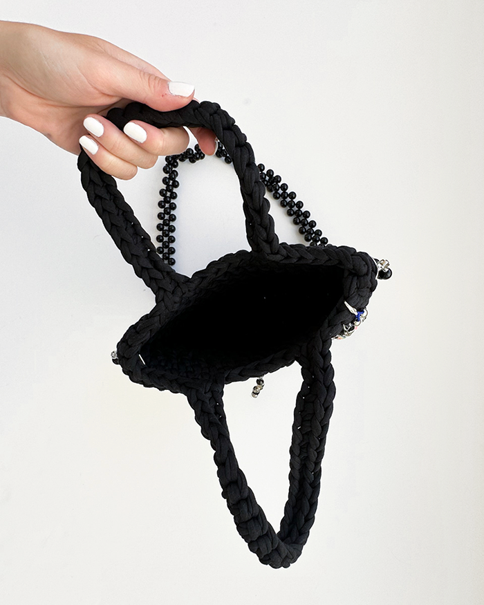 NIICA X M.PAZ – CROCHET BLACK BAG