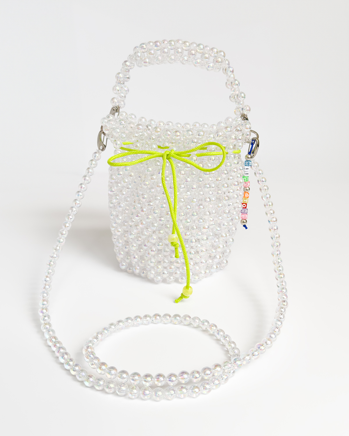 Bucket holographic beaded bag Niica Store