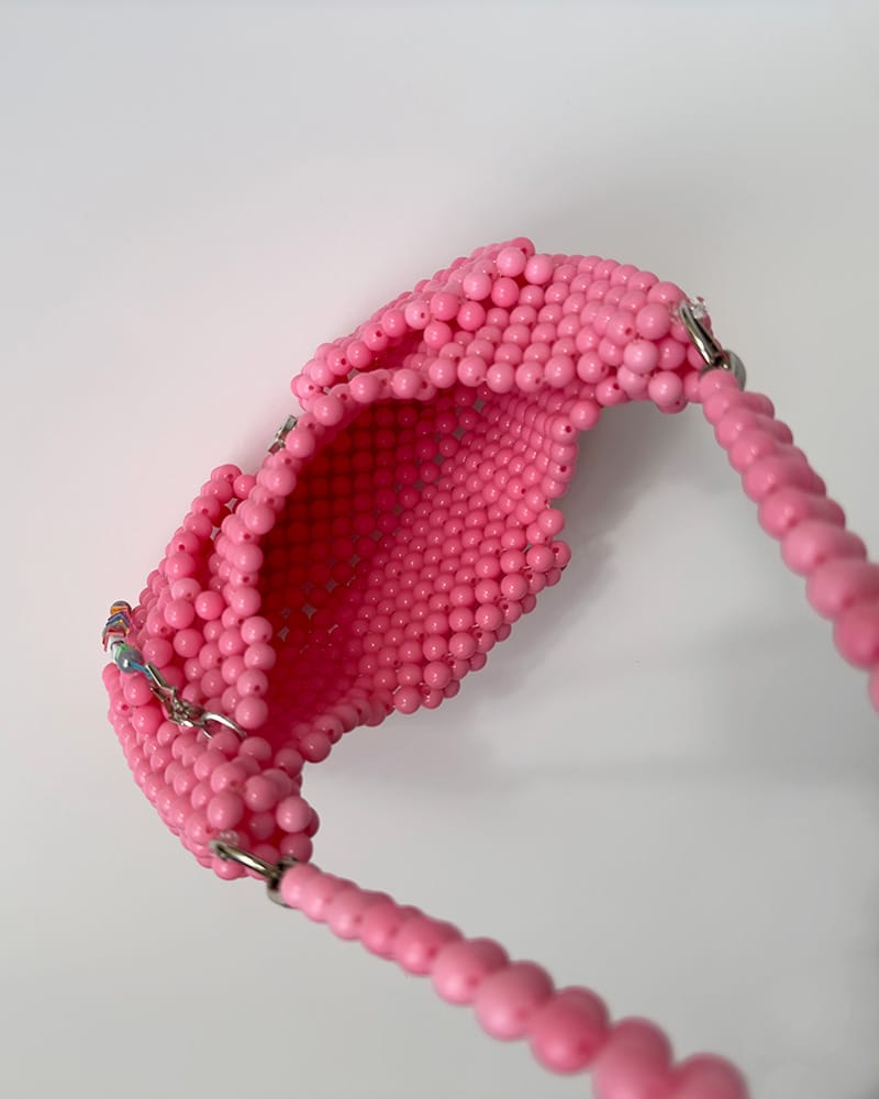 PINK CROISSANT POCKETS BAG