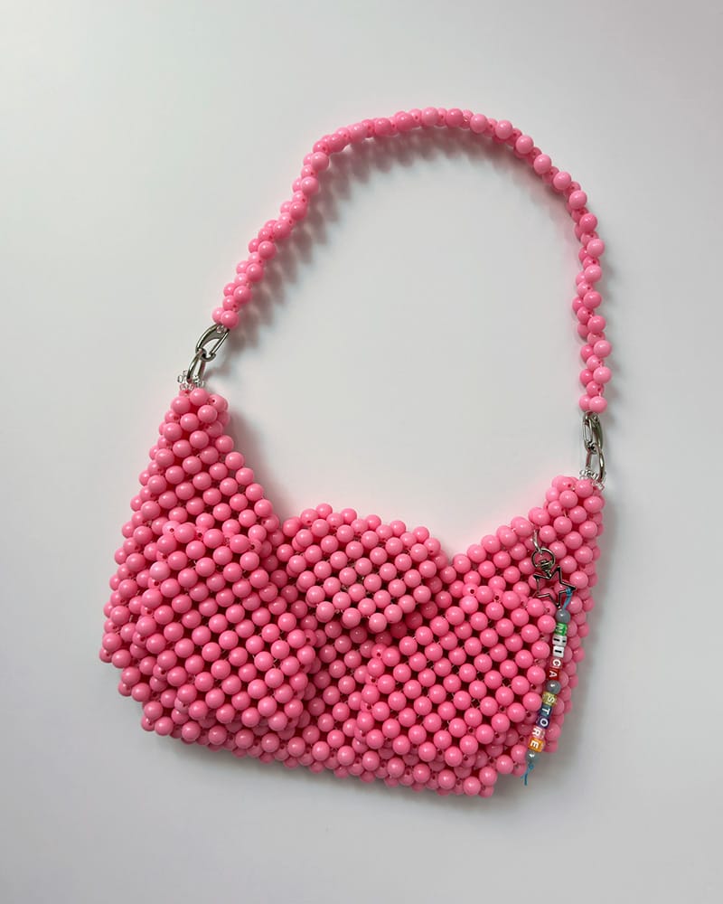 PINK CROISSANT POCKETS BAG