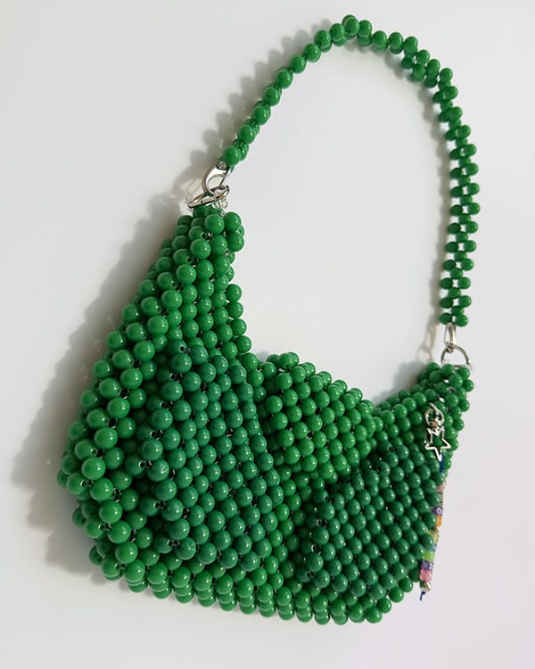 GREEN CROISSANT POCKETS BAG