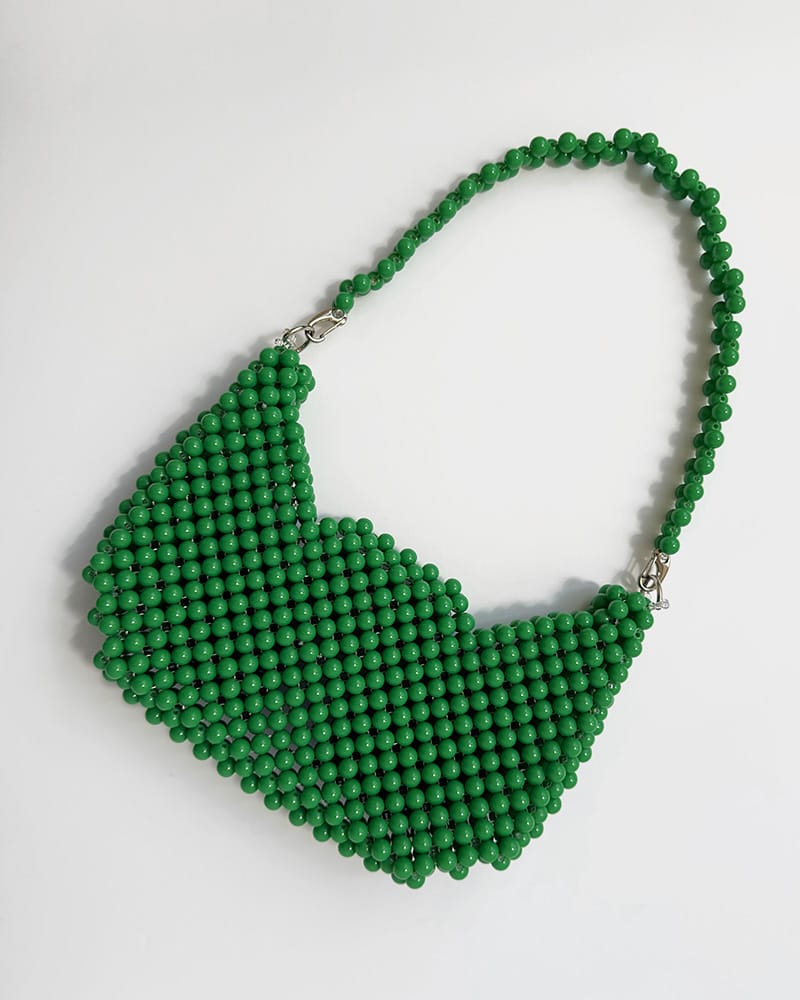 GREEN CROISSANT POCKETS BAG