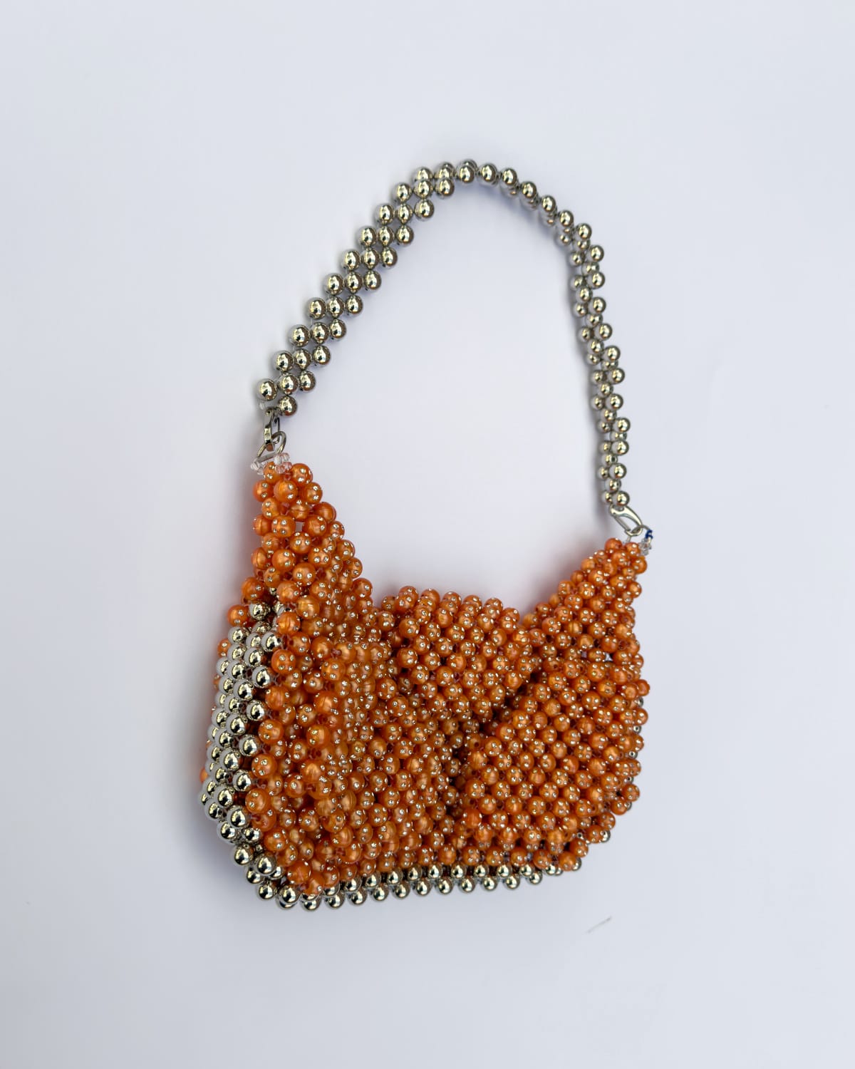 UNIQUE STRASS ORANGE CROISSANT BAG